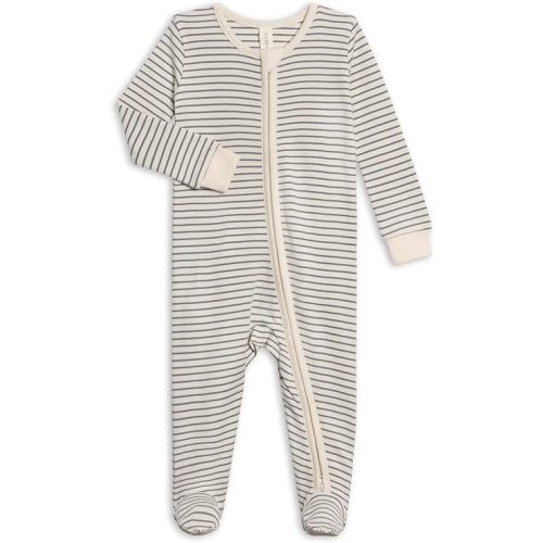 Colored Organics Baby Zip-Up Footed Sleeper with 2-Way Zipper - Newborn Organic Cotton Pajamas