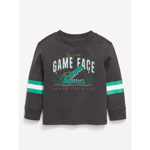 Oversized Long-Sleeve Graphic T-Shirt for Toddler Boys