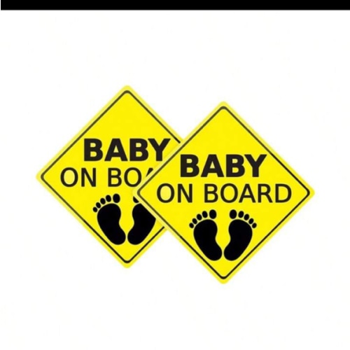 2pcs Baby ON Board Sticker Car Decals Signs Self-Adhesive Easy To Install Waterproof