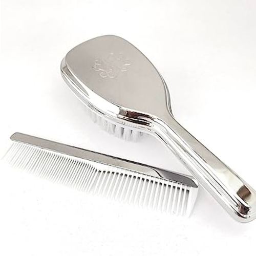 Monogrammed Brush and Comb Set - Child Size Nickel Plated