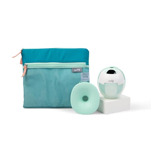 Motif Medical Aura Glow Hands-Free Breast Pump for Breastfeeding - Portable Breast Pump w/Inbuilt Nightlight & Wet-Dry Bag - Lightweight, Wireless Hospital Grade Pump w/ 5 Flange Sizes