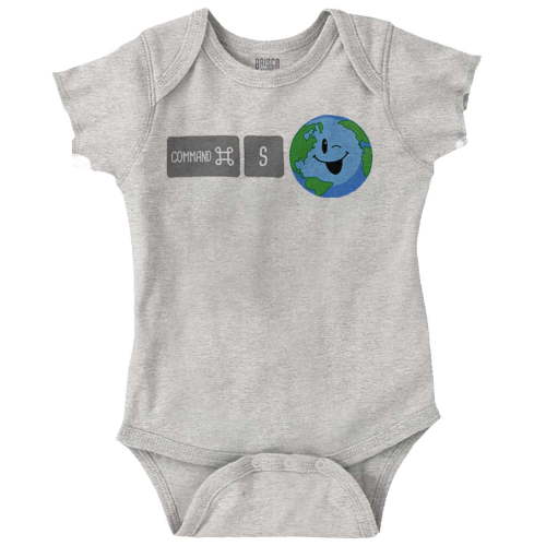 Save Planet Earth Day Eco-Friendly Romper Boys or Girls Infant Baby Brisco Brands 12M