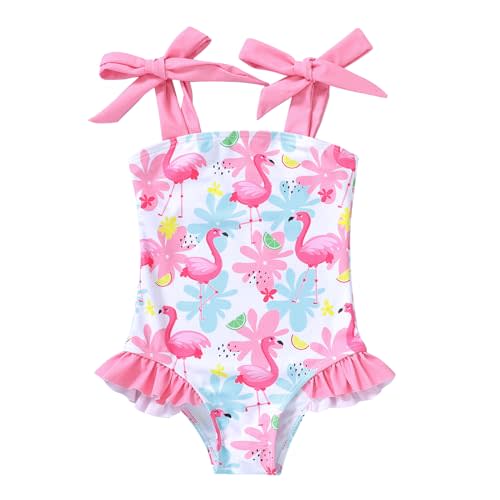 YOUNGER TREE Toddler Swimsuit Girl Color Block Stripe One-Piece Swimwear Baby Girl Bathing Suits