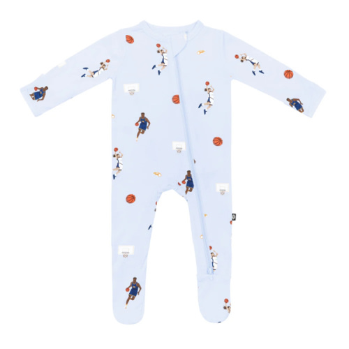 Zippered Footie in Basketball