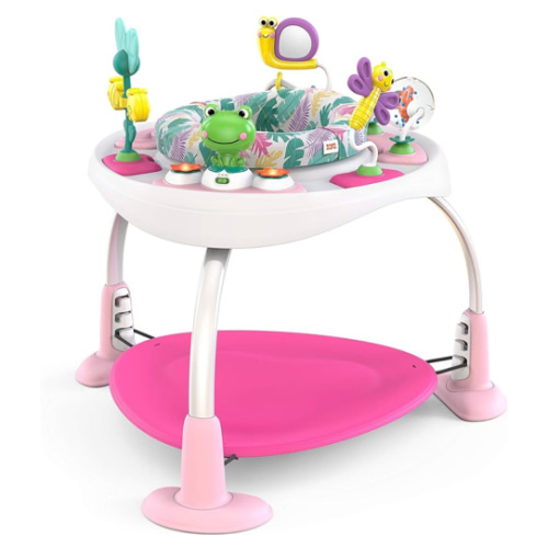 Bright Starts Bounce Bounce Baby 2-in-1 Activity Jumper & Table - Playful Palms
