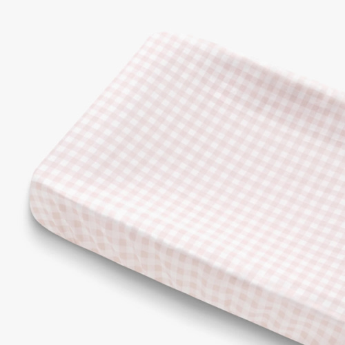 Picnic Gingham Changing Pad Cover - Pink