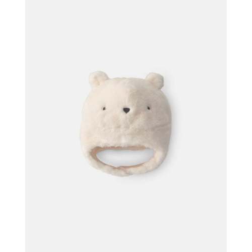 Baby Polar Bear Christmas Fleece Hat - Cream | Carter's