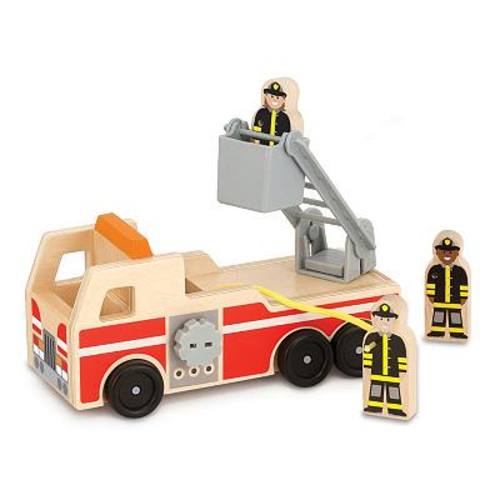 Melissa & Doug Wooden Fire Truck Play Set