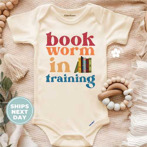 Bookworm in Training Onesie®, Book Club Bodysuit, Future Bookworm Onesie, Book Worm Pregnancy Announcement, Book Lover Bodysuit LC-ABWOPD