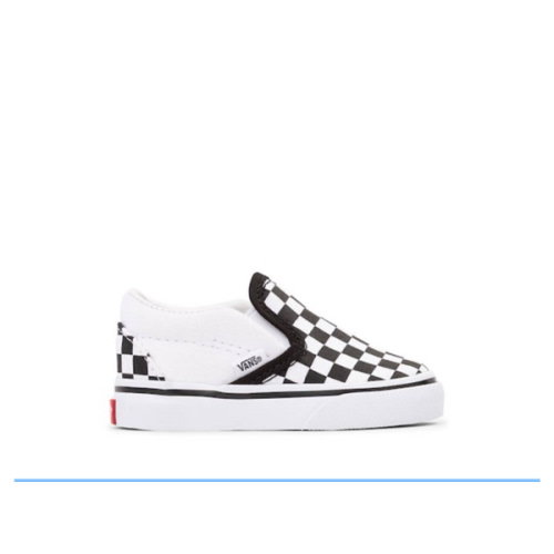 Vans Slip-On Checkerboard Skate Shoe - Baby / Toddler - Black / White | Journeys