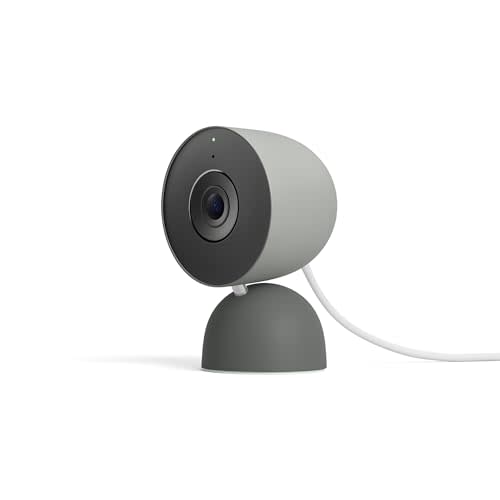 Google Nest Cam Indoor (Wired, 3rd Gen) - Security Camera - 2025 - Hazel | 2K video, motion detection, color night vision, 2-way audio, works with Google Home and Gemini, intelligent alerts