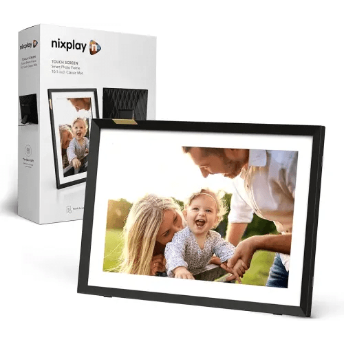 Nixplay AI-Enhanced Digital Picture Frame | Stunning HD Touch Screen Display | Perfect Digital Picture Frame for Gifting | Auto-Rotation Feature, Securely Share Photos/Videos via Email or App | 10.1"