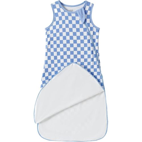 Rayon Made from Bamboo 0.5 Tog Baby Sleep Sack Newborn Sleeping Bag Sack 2-Way Zipper Checkered Infant Wearable Blanket