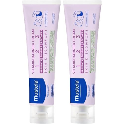 Mustela Vitamin Barrier Cream 123 - for nappy rash - 108g (Pack of 2)