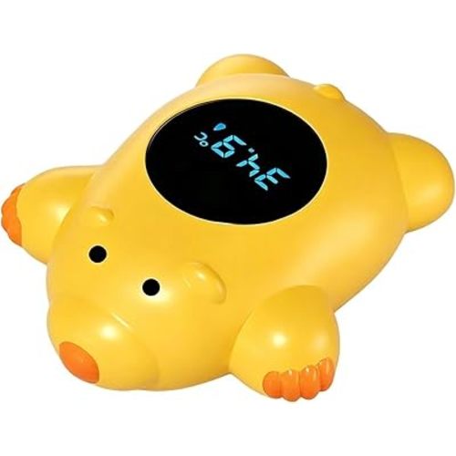 Accurate Floating Toys, Bath Temp Gauge, 3.62x3.18x1.18 Inch Water Meter with PVC Construction, Impact-Resistant Sturdy Polymer, Nursery Supply with Playful Style, Mother New for Girls Nursery