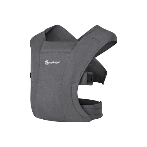 Ergobaby Embrace Newborn Baby Carrier for Infants 0-12 Months (7-25 lbs) - Ergonomic 2-Position Infant Carrier with Head and Neck Support, Hip-Healthy Positioning - Heather Grey