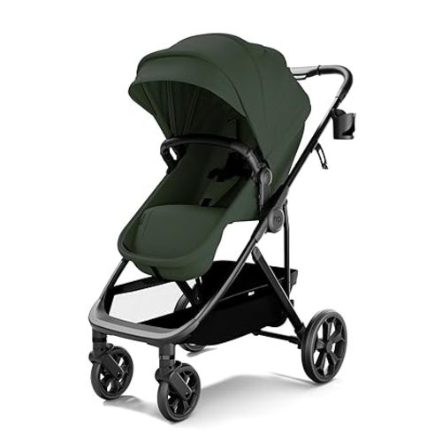 Mompush Baby Stroller, Convertible 2-in-1, Infant Car Seat Compatible, Includes Adapter - Sturdy Full-Size Infant Stroller for Family Adventures