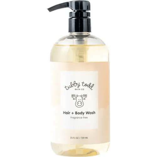 TUBBY TODD Hair + Body Wash - Baby Shampoo and Body Wash - Gentle, Natural Baby Was for Newborns, Babies, and Toddlers - Non-Toxic and Hypoallergenic - Fragrance-Free, 25oz