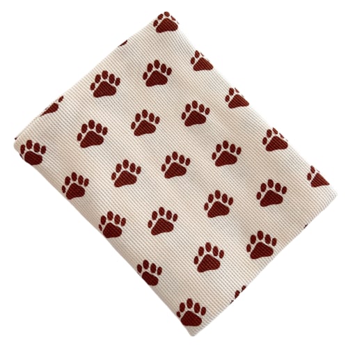 Organic Cotton Waffle Swaddle Blanket, Bear Paw