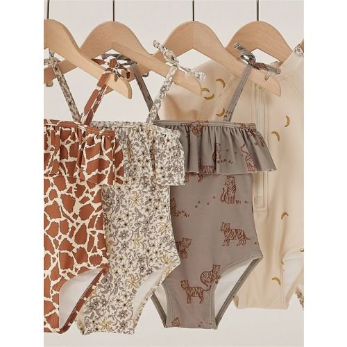 Tie Strap Frill Swimsuit - C / 12-18M