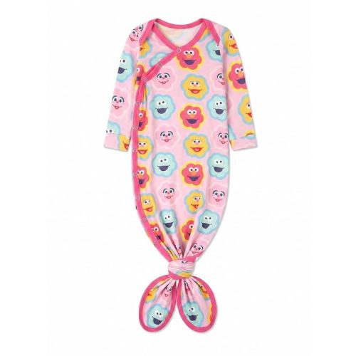 Copper Pearl Baby Gown - Knotted Newborn Sleepers for Baby Boy and Girl, Soft Stretchy Long Sleeve Infant Gowns with Bottom Tie and Hand Mittens, Perfect Hospital Coming Home Outfit (Briar)