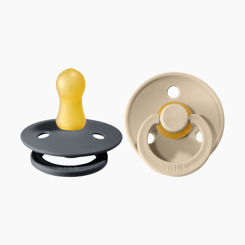 BIBS Natural Rubber Pacifier (2 Pack) - Sand / Iron, Size 1