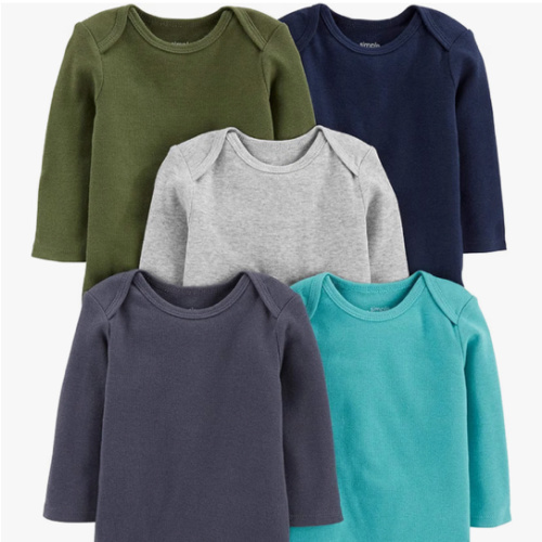 Simple Joys by Carter's Baby Boys Long-Sleeve Bodysuit Pack of 5Bodysuit