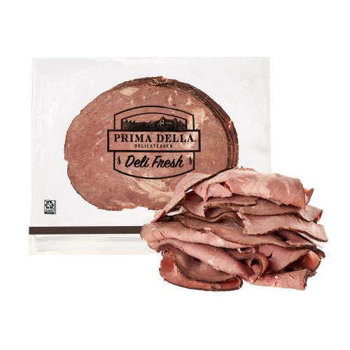 Prima Della Medium Roast Beef Sliced Deli Meat Made from USDA Inspected Whole Muscle Top Round