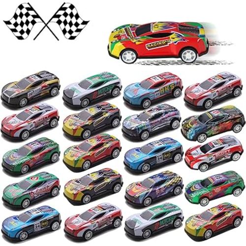 30 Pack Pull Back Cars for Kids, Mini Cars Toy Bulk Party Favor Race Cars Toys, Bulk Small Pull Back Car Toys for Treasure Box, Goodie Bag Stuffers, Pinata Fillers for Boys Girls Toddlers