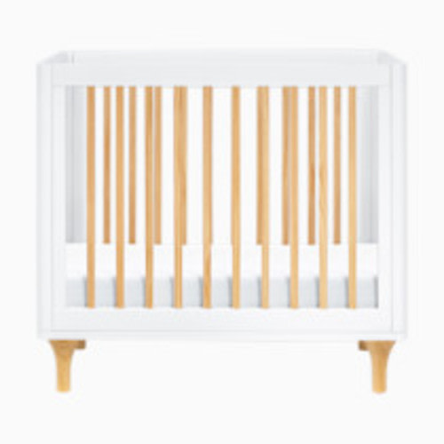 babyletto Lolly 4-in-1 Convertible Mini Crib and Twin Bed with Toddler Bed Conversion Kit - White / Natural