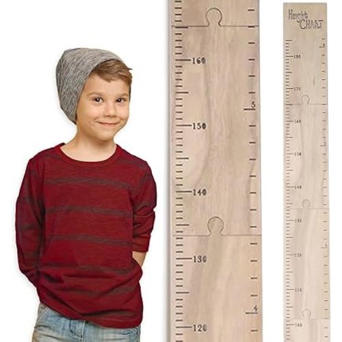1 Set Height Ruler Wooden Ruler,Height Chart, Wooden Growth Chart for Wall,Perfect Nursery,Room Decor to Measure (40-180cm)