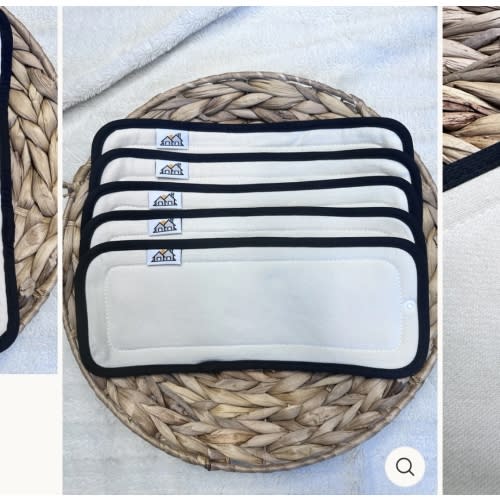 5 Pack | 4 Layer Diaper Inserts | Hemp Cotton