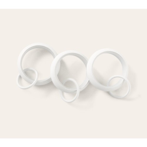 Quiet Glide Curtain Round Rings - Set of 10