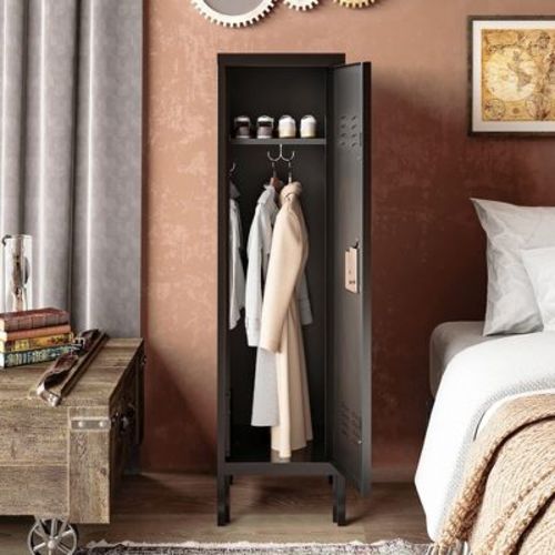 Mlezan Metal Locker:55H'Lockable Cabinet with Doors and Shelves for Home, Office, Gym, or School. Ideal for Storage, Files, and Coat Organization.