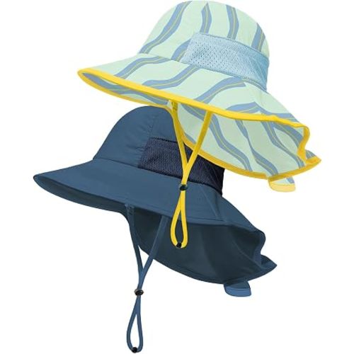 Baby Sun Hat with Neck Flap UPF 50+ for Toddler Sun Protection Beach Hat