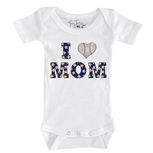 Infant Houston Astros Tiny Turnip White Heart Mom Bodysuit