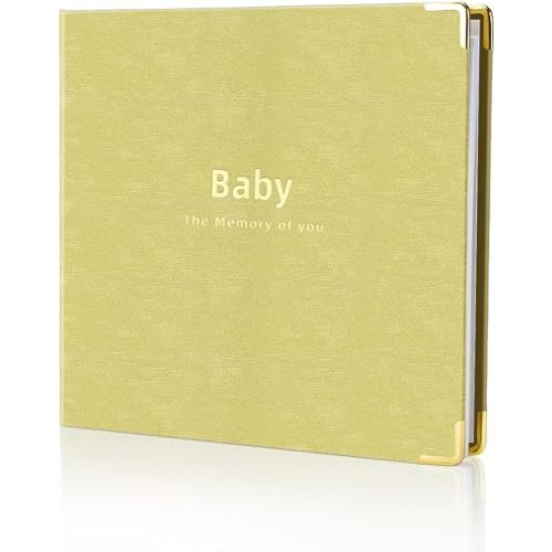Baby book Baby Memory Book for baby boys and girls First 5 years baby book keepsake baby books (Grass green)