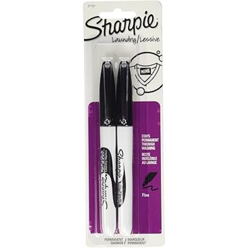 Sharpie Rub-a Dub Laundry Markers Black, 2pk