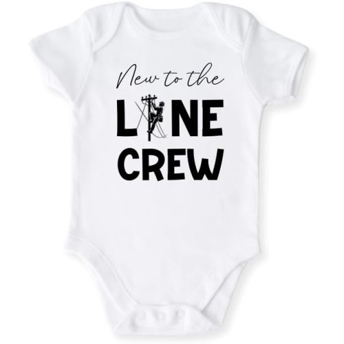 Baby Bodysuit, Kids & Toddler T-Shirt – 'New to the Line Crew' Utility & Lineman-Themed Baby Clothes