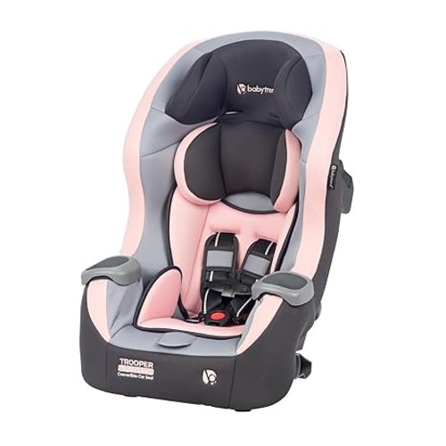Baby Trend Trooper™ Slim 3-in-1 Convertible Car Seat, Quartz Pink – Slim Fit, 3-in-1 Growth Modes, Lightweight Design, Adjustable Comfort Padding