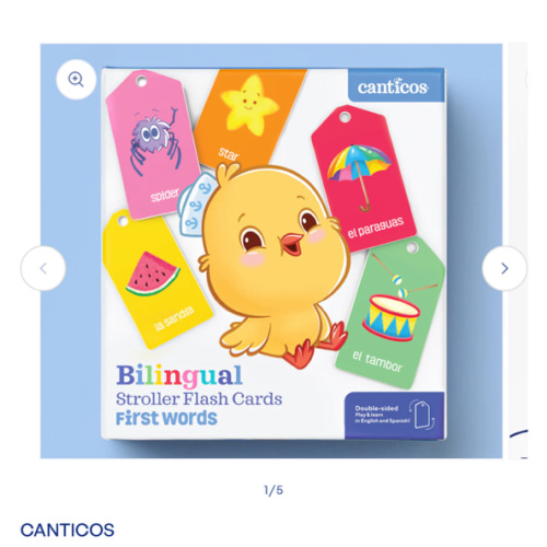 Bilingual Stroller Flash Cards: First Words – Encantos