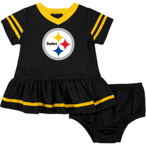 2-Piece Baby Girls Pittsburgh Steelers Dress & Diaper Cover Set