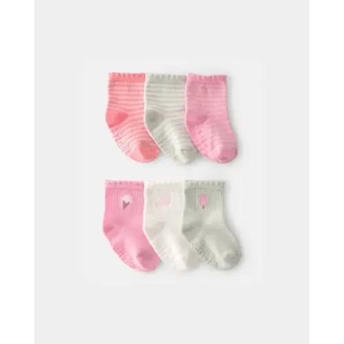 Baby Girl 6-Pack Ice Cream Socks - Pink/Ivory | Carter's