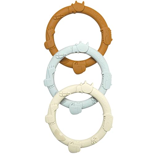 Loulou Lollipop Wild Teething Ring Set (Ginger Honey)