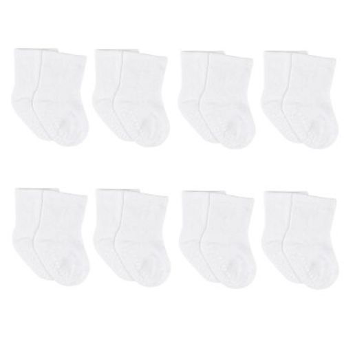 Gerber Baby Wiggle-Proof™ Jersey Crew Socks- 8-Pack