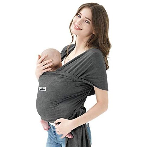 Baby Wrap Carrier Jeroray Baby Wrap,Hands Free Baby Carrier Infant Carrier,Lightweight,Breathable,Softness,Heather Grey