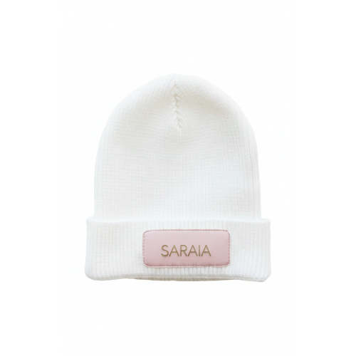 Personalized Leather Patch Beanie | All Colors