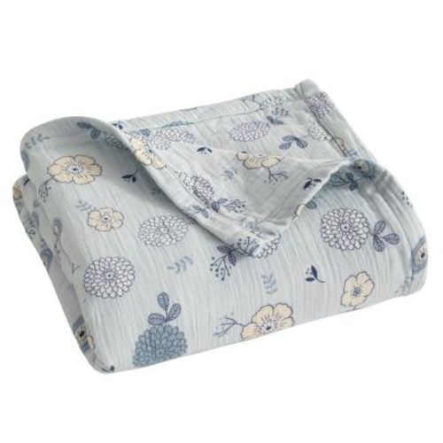 4-Layer Muslin Cotton Toddler Blanket, Soft & Skin-Friendly Swaddle Blanket for Nursery & Crib - NTBAY