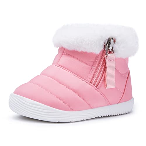BMCiTYBM Baby Boy Girl Snow Boots Waterproof Winter Warm Booties Nonslip Lightweight Outdoor Shoes for First Walkers 6 9 12 18 24 Months(Infant/Toddler)