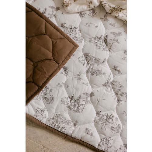 Western Toile Quilted Playmat - Organic Cotton Baby Playmat – The Gilded Bird US